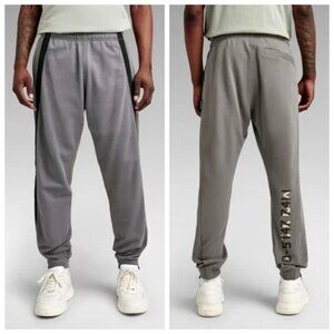 G-Star Tape Sweatpants Men’s Size XS Gray Color Block Loose Fit Pull On Joggers